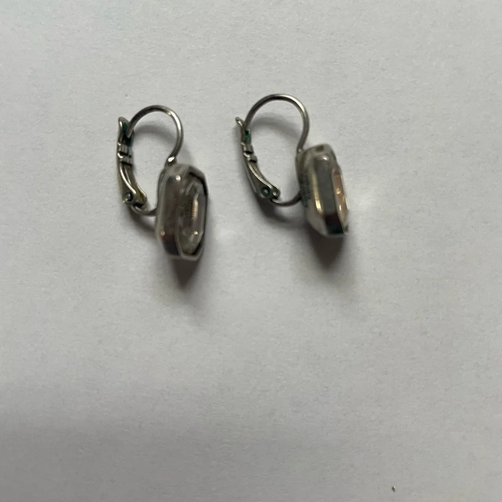 Jade and Jasper Silver Crystal Earrings - Picture 2 of 3